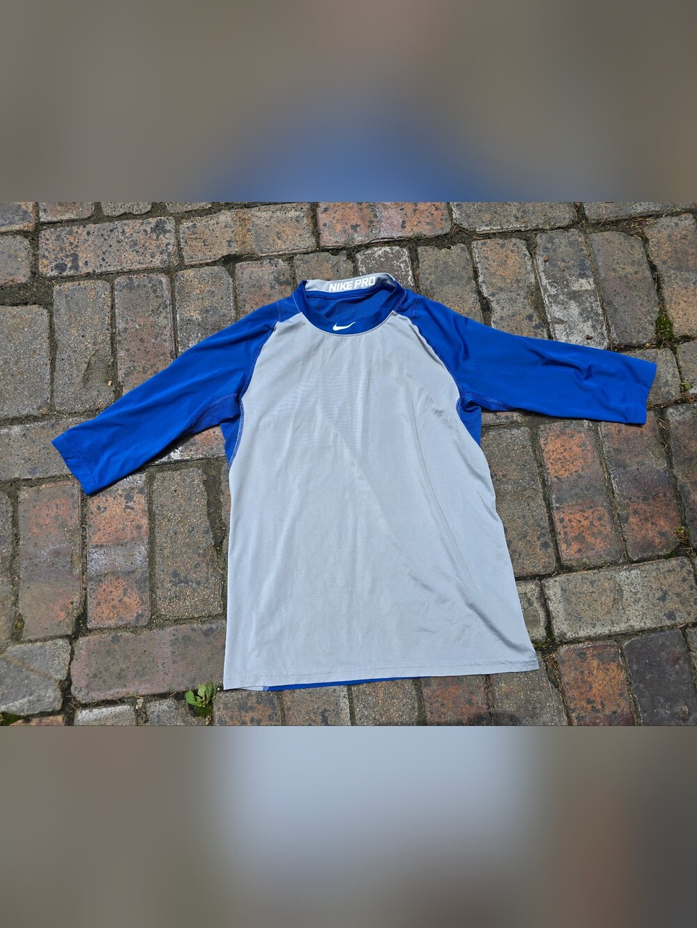 Nike Dri-FIT Performance Top - Royal Blue & White LG EUC Baseball Nike Pro